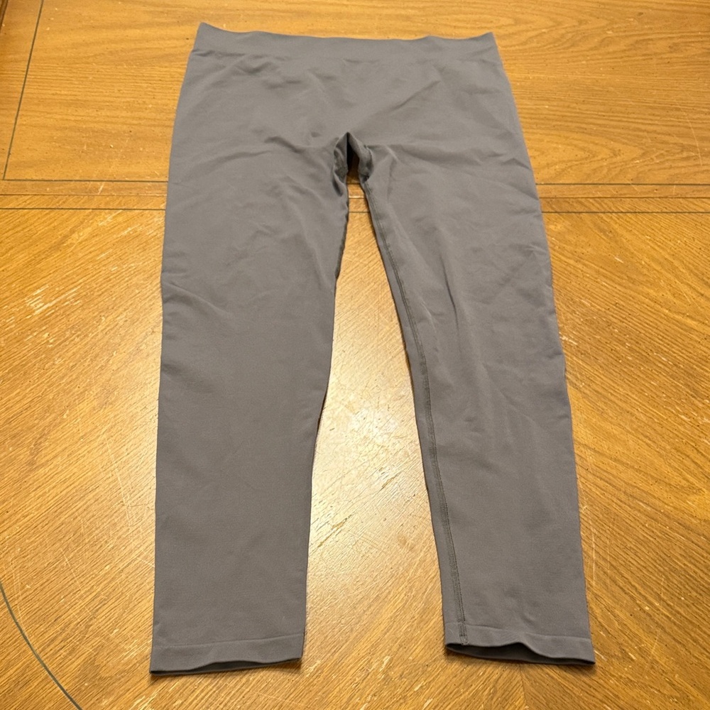 NWOT Title Nine Gray Nylon Spandex Leggings Size Xl 24” inseam